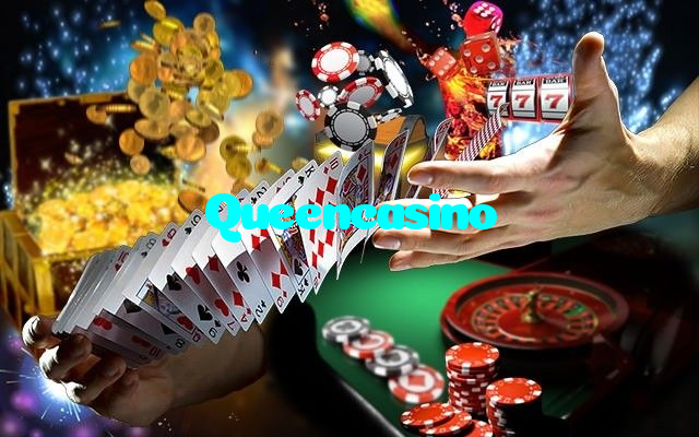 Queencasino casino presented on mobile device in Pakistan with slots and live games